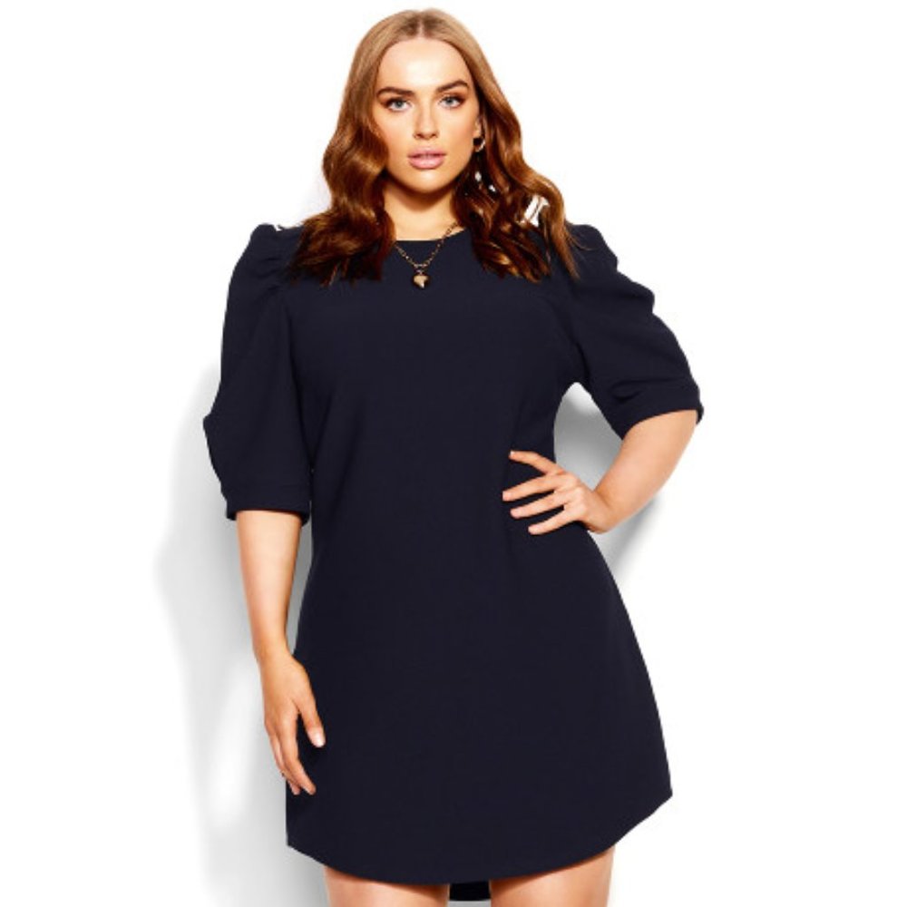 CITY CHIC - Navy Dress